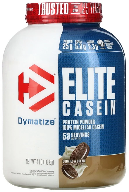 다이마타이즈 Elite 카제인 쿠키 크림 1.8 kg(4 lbs), 쿠키 앤 크림, 쿠키 & 크림, 1개 - 쿠팡
