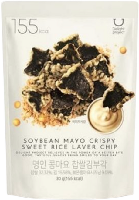 딜라이트 프로젝트 명인 콩마요 찹쌀김부각, 30g, 8개