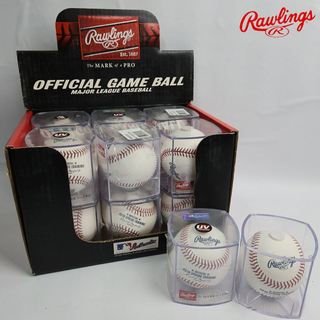 롤링스 MLB 야구공 2018 스프링 트레이닝 플로리다 기념구 케이스 큐브포함 낱개, 1개