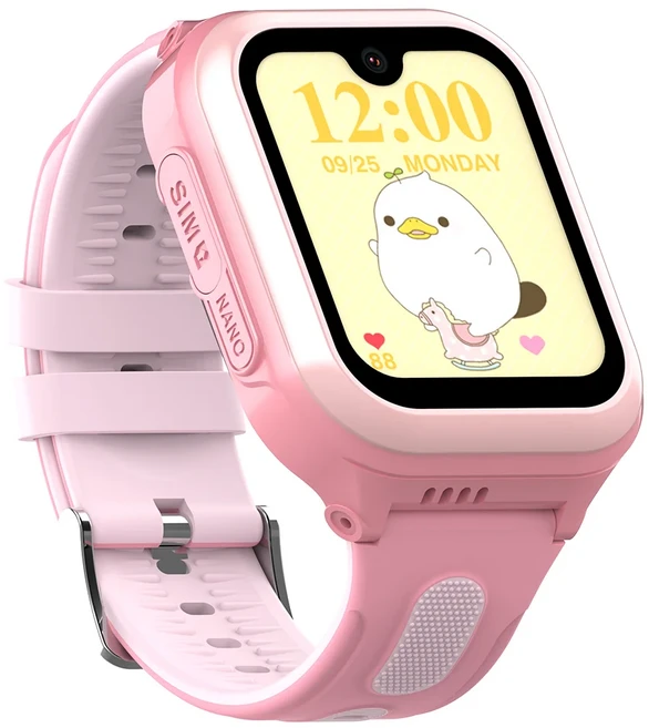 Wonlex 4G 어린이 스마트 시계 1.78'' AMOLED GPS WiFi 모니터 추적기 위치 영상 통화 WhatsApp Android8.1, 02 pink