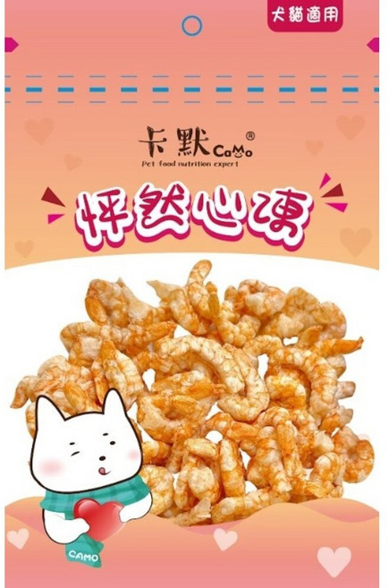 卡默 CaMo 怦然心凍凍乾 隨手包 犬貓適用 多種口味寵物零食, 1個, CA-301動凍蝦凍乾(6g),缺貨自動換口味 勿接受勿下單, 6g, 蝦仁