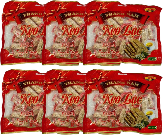 베트남 남딘 특산품 Siu Chau 땅콩 강정, 6개, 250g