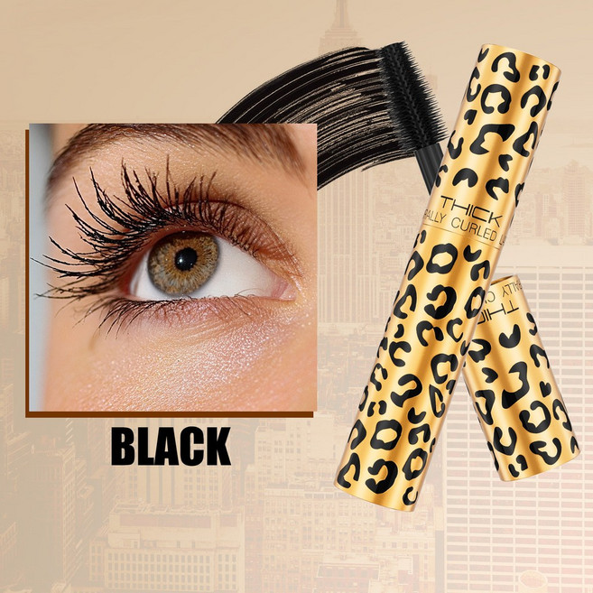 hellokiss 豹紋睫毛膏 防水濃密纖長不暈染, 1個, 黑色僅供出口銷售，禁止國內銷售，