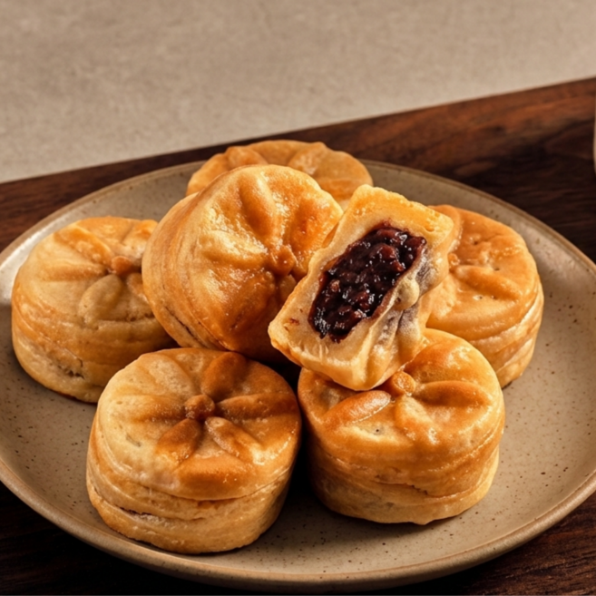 델리 고소한 한입 통팥 국화빵 750g 추억의 풀빵 간식 HACCP, 1세트
