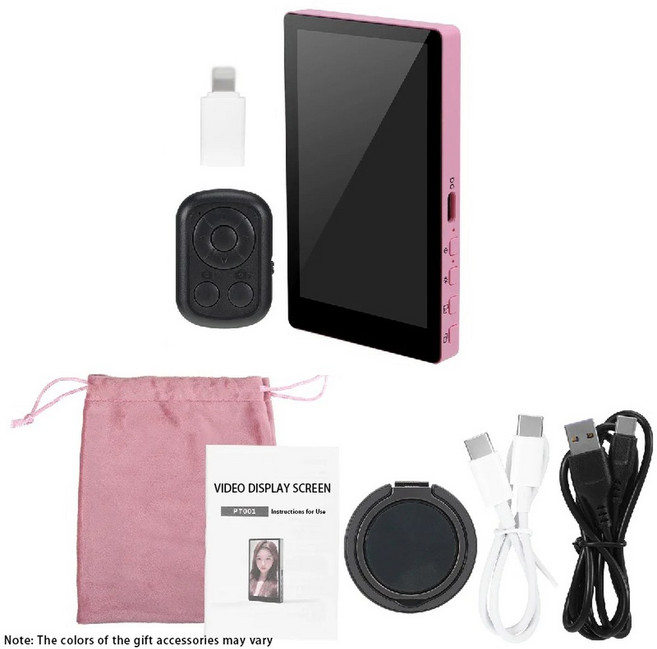 스크린 미러링 브이로그 모니터 셀카 스트리밍 안드 무선 라이브, Pink