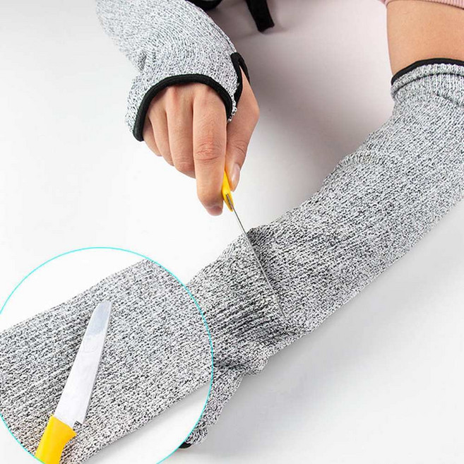 보호토시 팔보호대 방검팔토시 절단방지 35cm 45cm 안전 유리작업 산업현장보호대, 그레이_45cm