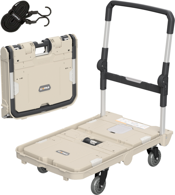 큐폴드 카트 Max 접이식 손수레 폴딩 구루마 핸드카, 1개, 베이지