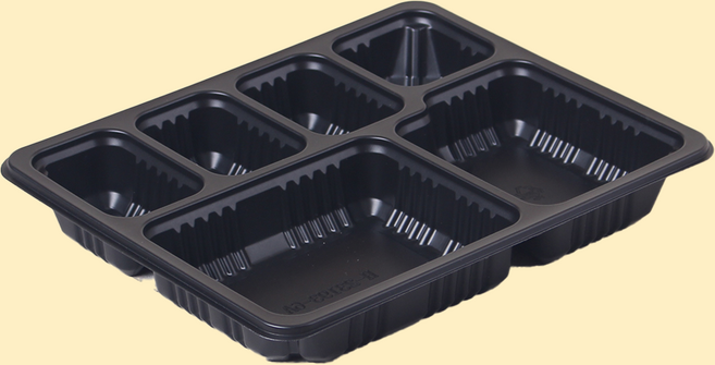 PP 23193-6A 블랙 100개-소분 일회용 배달 포장실링 용기, 1박스, 100개