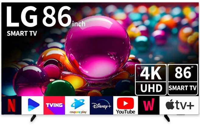 LG 86인치 TV 4K 울트라 UHD 스마트 TV 2024년형 86UT7550, 방문설치, 벽걸이형, UT7550, 217cm(86인치)
