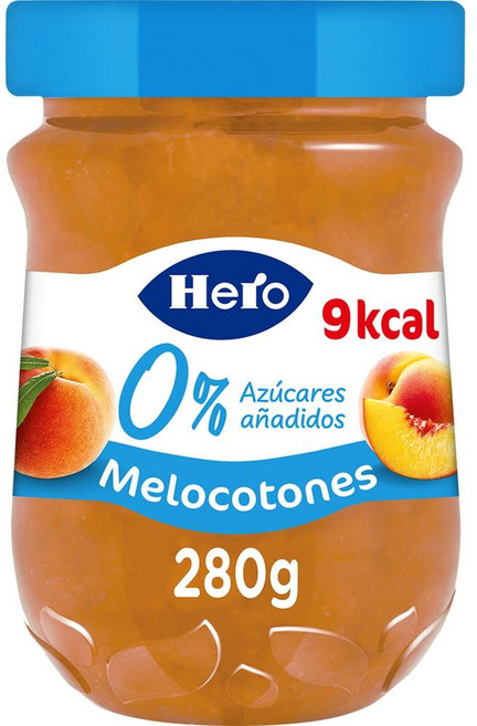 스페인 헤로 HERO sugar free peach jam 슈가프리 복숭아잼, 4개, 280g