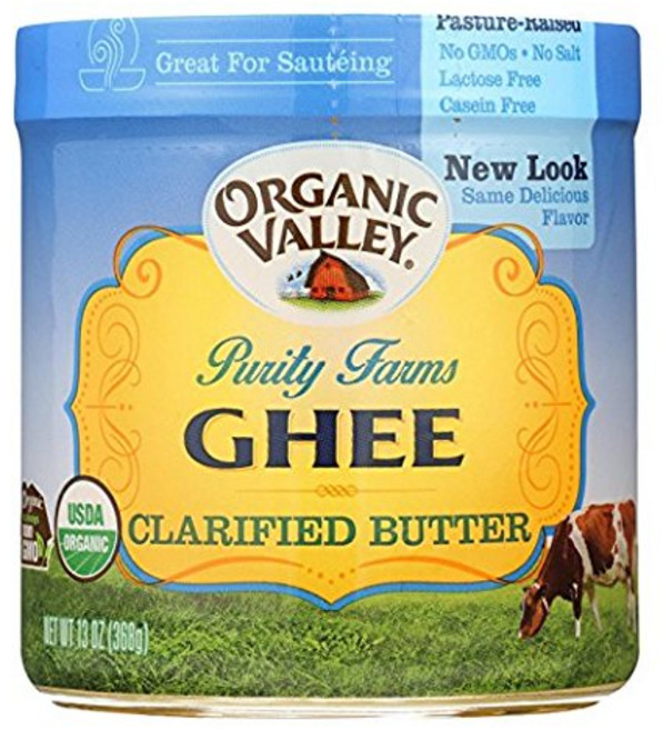 오가닉 밸리 인증 기 정제 버터 3개 팩 (각 13온스) ORGANIC VALLEY Certified Ghee Clarified Butter 3Pack (13oz Each), 1개