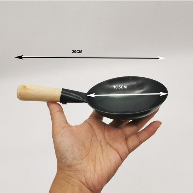 8.5cm9.5cm10.5cm12.5cm 초소형 철 웍 미니 주방 나무 손잡이 웍, 10.5cm, 1개