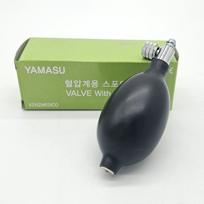 YAMASU 야마수 수동 메타 아네로이드 혈압계 스포이드 혈압계펌프, 1개