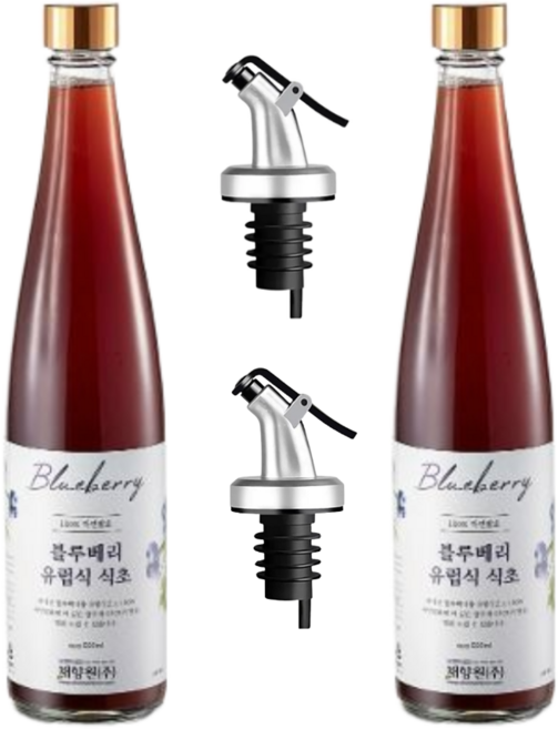 블루베리식초 레드와인 비네거 블루베리 100% 유럽식 와인 식초, 2개, 500ml
