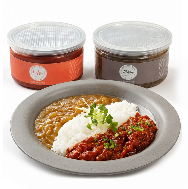 오직꽃게 연평도 순살게장 1+1 (순살 간장게장 300g + 순살 양념게장 300g), 1세트, 600g