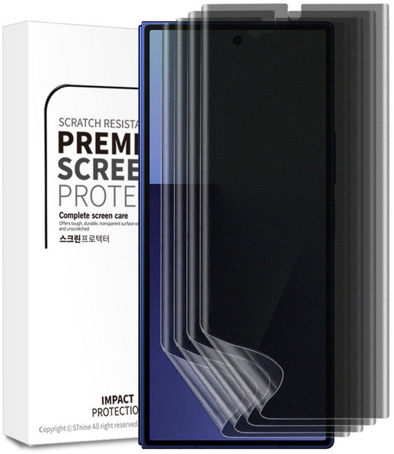 리빙그레이 갤럭시 Z 폴드7 전면 사생활보호 저반사 AG 지문 방지 매트 액정 보호 필름, 4개