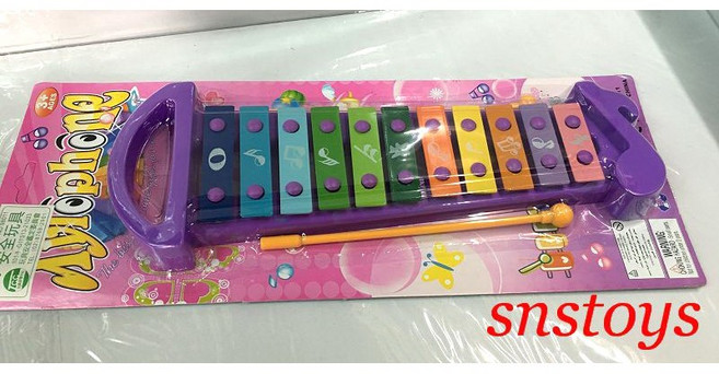 sns 古早味 懷舊童玩 11音大敲琴 木琴 鐵琴 34x12cm, 1個