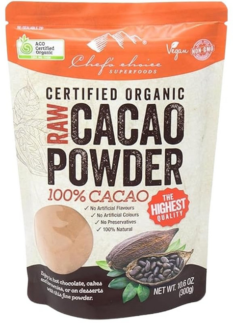 요리사 초이스 유기농 로카 카오 파우더 300g Organic Raw Cacao Powder 1 300g×1봉, 1개, g
