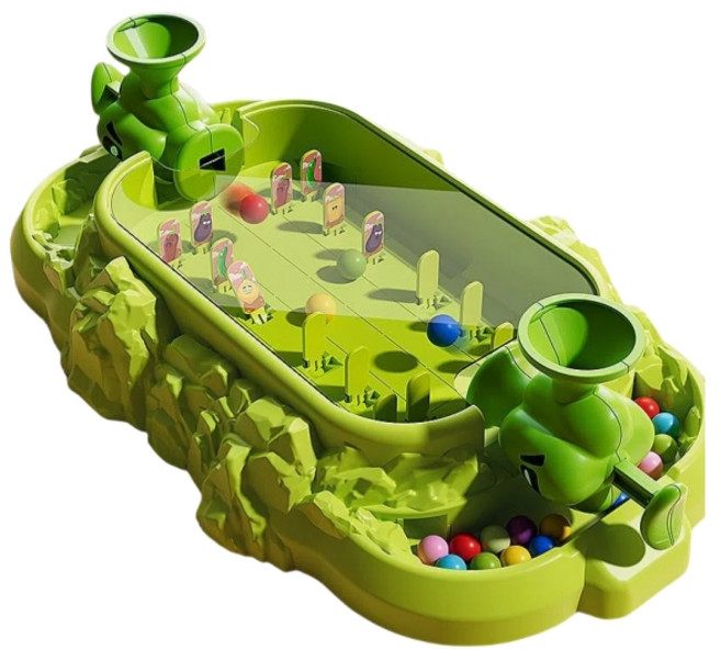 兒童彈珠檯玩具 親子互動桌面遊戲 益智專注力訓練 多人對戰解壓玩具, 綠色, 1套