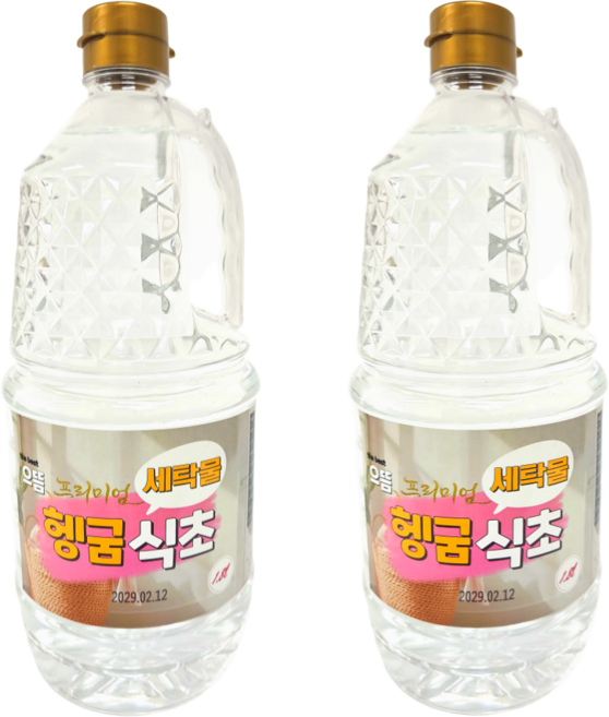 으뜸 프리미엄 세탁물 헹굼 식초, 2개, 1.8L