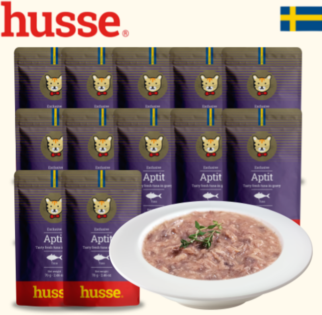 후새 고양이 인 그레이비 파우치, 참치맛, 70g, 12개