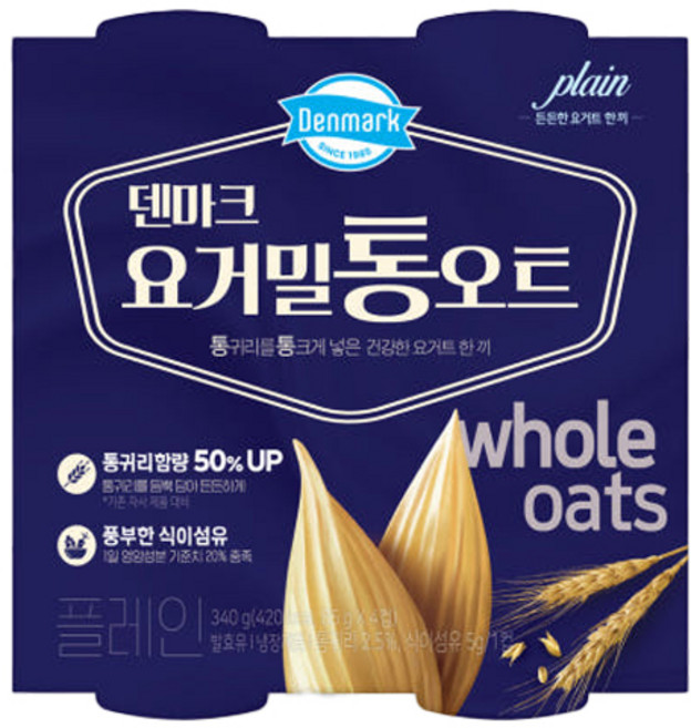 덴마크 요거밀통오트 플레인 85g(4입)X4개/냉장, 16개, 85g