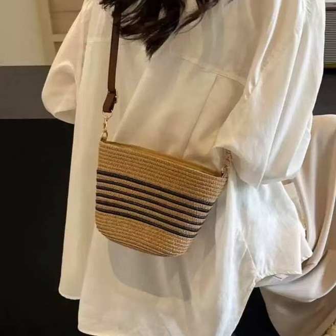 차앤호 에디션 여성 에코백 라탄크로스백 숄더백 왕골가방 비치백