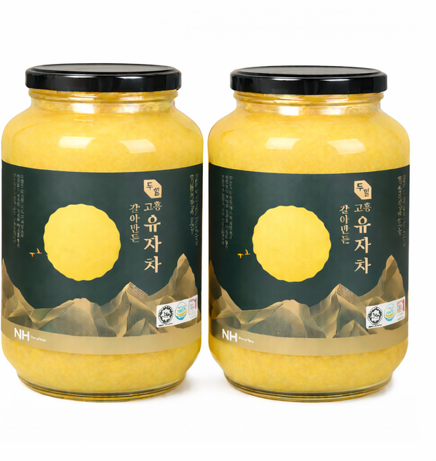 햇유자로 만든 고흥 갈아만든 두힐 두원농협 유자차 2kgX2개, 2kg, 2개입, 1개