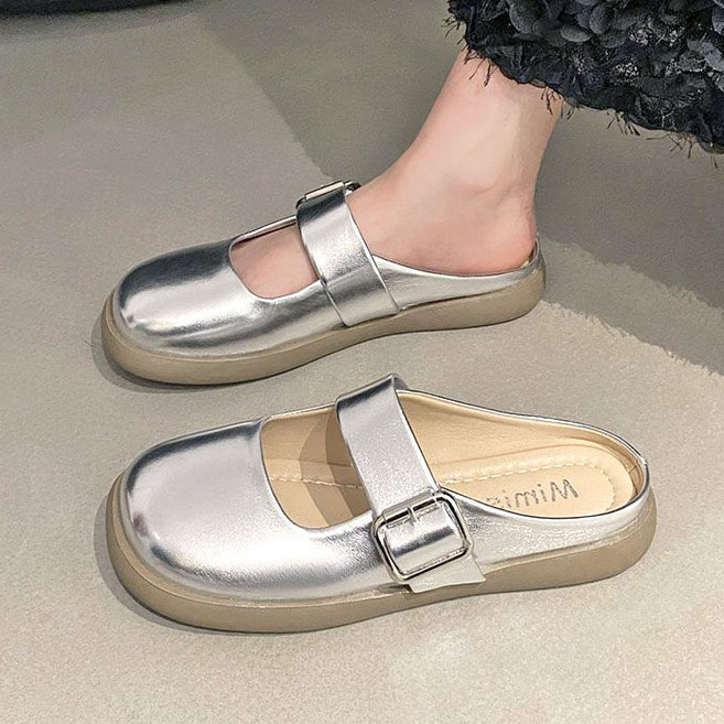 Modern Fashion 여성 심플한 뮬 슬리퍼 사계절 샌들