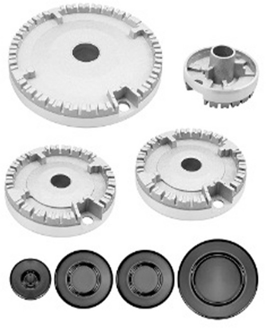 대부분의 가스레인지 버너에 적합한 화염 캡 키트 가스레인지 버너 헤드, Concave, 1개