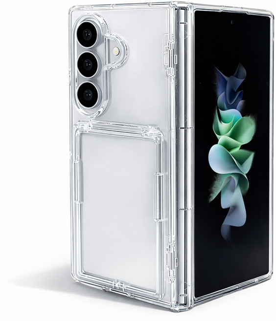 이케미 힌지보호 스탠딩 카드포켓 클리어 케이스