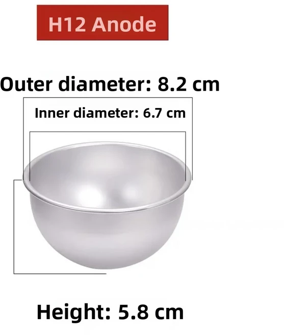논스틱 딥 하프볼 딸기 모양 케이크 틀 6인치 비키니 베이스 푸딩 타르트 조리 도구, 07 양극 깊은 반원형 H12