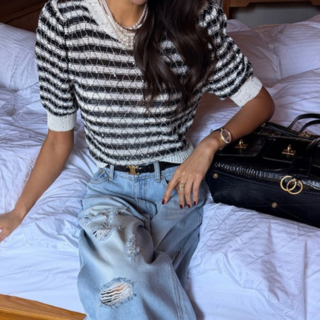 [줄로그]텐수베 퍼프단가라반팔니트