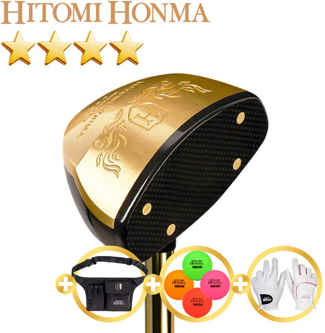 [2025년형]협회공인인증 히토미 혼마 4스타 최상급 감나무 헤드 파크골프채 파크볼채 ROYAL GOLD, 1도, 83cm