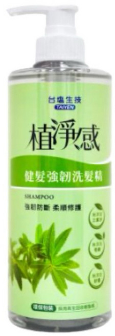 台鹽 植淨感 洗髮精系列 500ml 溫和潔淨 植萃配方, 1件, 健髮強韌/綠
