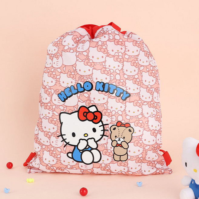 보조가방 산리오 와글와글 조리개가방 신주머니 신발 주머니 실내화 가방