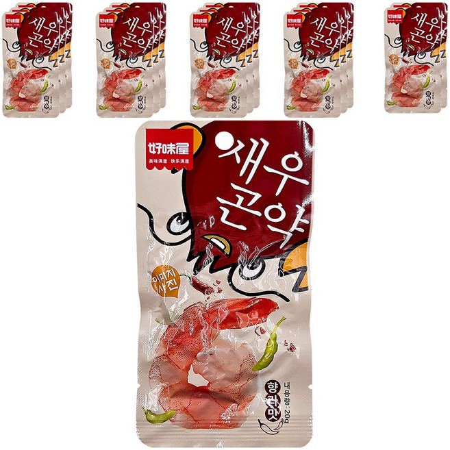 새우곤약 향라맛, 20g, 15개