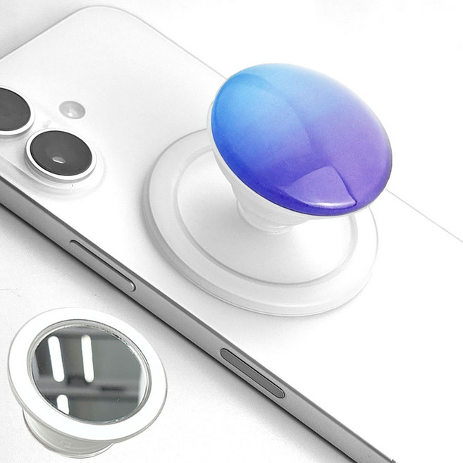 틴토글로우 핸드폰 그립 맥세이프 그립 톡 미러 거울 홀더, 7 라벤더오팔, 1개