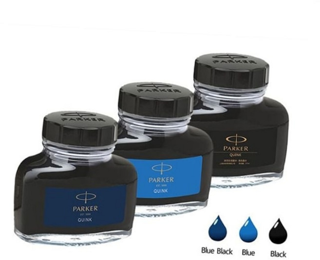 파카 QUINK 큉크 만년필 병잉크 57ml, 3783 블루 블랙