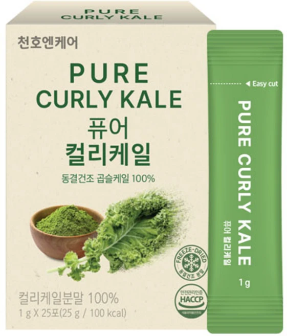 [천호엔케어] 컬리케일 1g 25포 x 1박스, 25g - 쿠팡