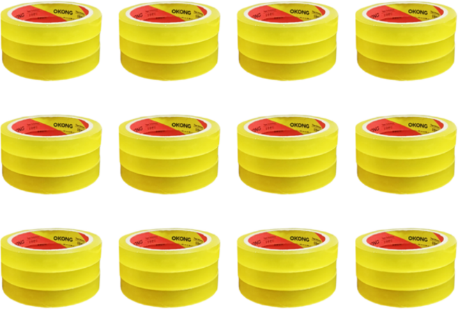 오공 OPP 물레방아 리필용 중포장 문구테이프 16mm x 25m, 투명, 36개