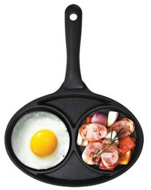 키친플라워 2구 에그팬, 20  x  14, 1개