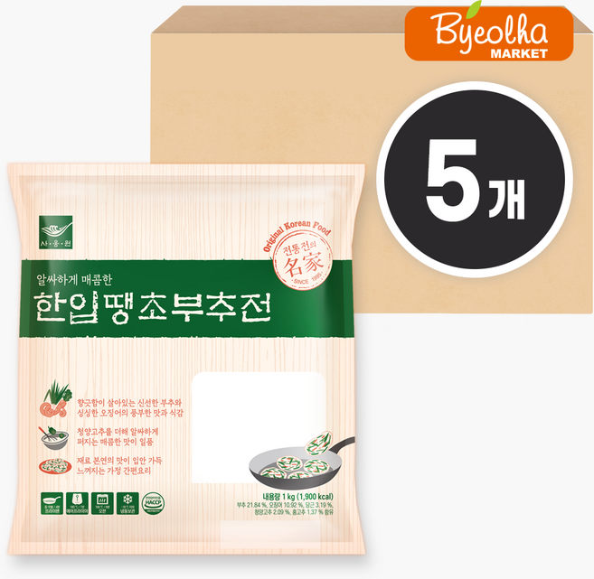 사옹원 한입 땡초 부추전 (1kg), 1kg, 5개