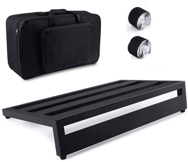 Debbie 전자기타 이펙터 페달 보드 트레인 거치대+가방 3종 크기 알루미늄 재질, 1개