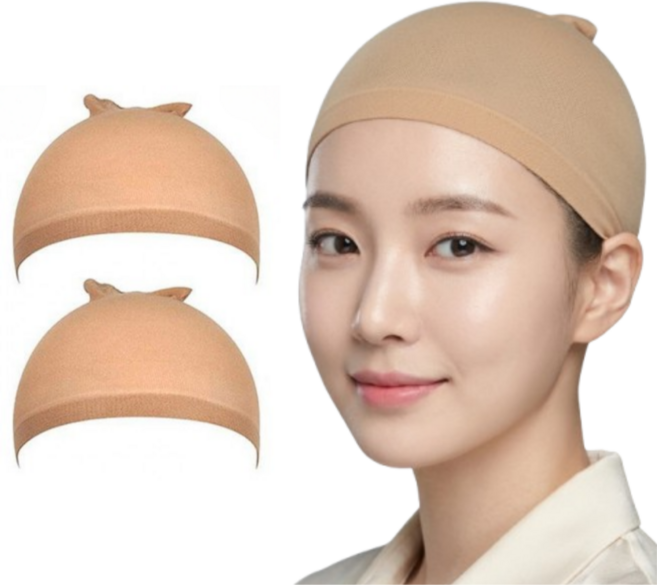 픽셀로그 가발망 통기성 헤어망, 2개, 스킨