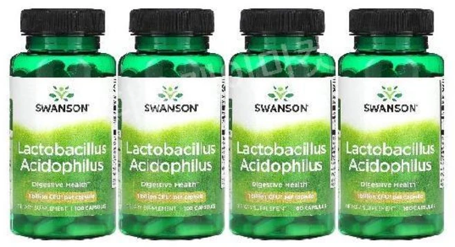 스완슨 락토바실러스 아시도필러스 10억 CFU 유산균, 100정, 4팩 - 쿠팡