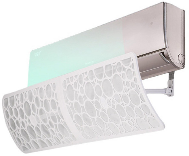 망사 벽걸이 에어컨 바람막이 날개 가리개 바람 쉴드 가드 거치대 가림막 무풍 에어홀 윈드바이저 무타공, 망사형, 1개