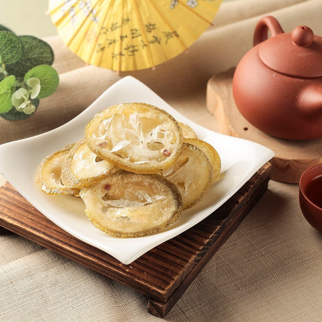 赤柑食品 台灣檸檬圓片，即食果乾，300公克，傳統風味, 1個, 300g