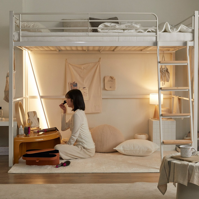 [1만원 즉시할인] [방문설치] 크라운퍼니쳐 조이 06 철재 이층침대 벙커침대 침대프레임 SS 매트미포함, 조이 06 철재 벙커침대프레임(매트미포함), 블랙