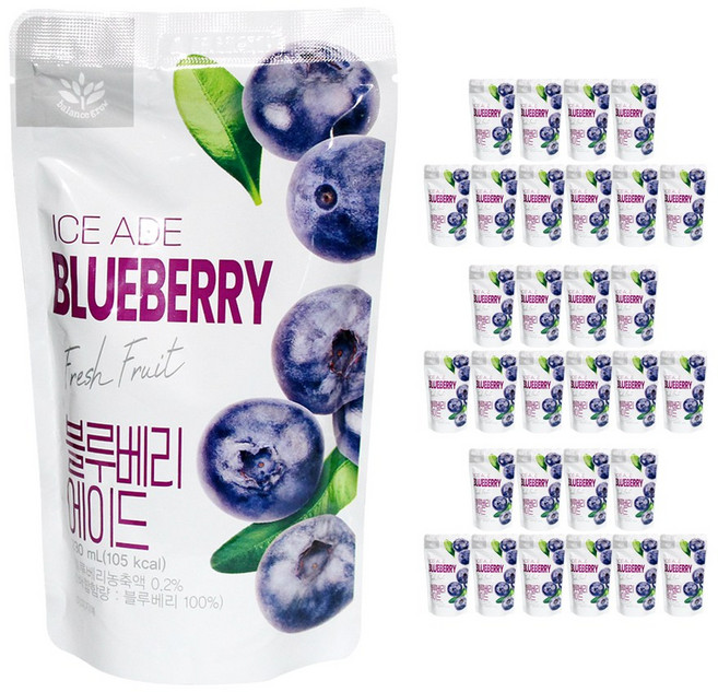 밸런스그로우 블루베리 아이스 에이드 파우치 음료, 230ml, 30개